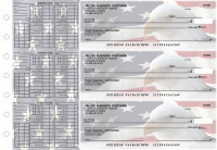 American Flag Payroll Designer Business Checks  | BU3-CDS32-PAY